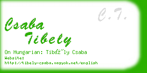 csaba tibely business card